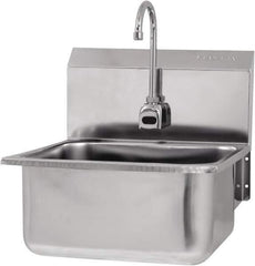 SANI-LAV - 19" Long x 16" Wide Inside, 1 Compartment, Grade 304 Stainless Steel Hands Free Hand Sink - 18 Gauge, 21" Long x 20" Wide x 24" High Outside, 10" Deep - All Tool & Supply