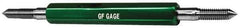 GF Gage - #4-48, Class 3B, Double End Plug Thread Go/No Go Gage - High Speed Steel, Size 00 Handle Included - All Tool & Supply