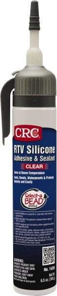 CRC - 8 oz Tube Clear RTV Silicone Gasket Sealant - -76 to 356°F Operating Temp, 24 hr Full Cure Time - All Tool & Supply