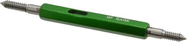 GF Gage - #6-32, Class 2B, Double End Plug Thread Go/No Go Gage - Hardened Tool Steel, Size 00 Handle Included - All Tool & Supply