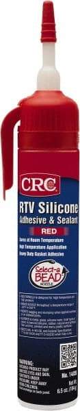 CRC - 8 oz Tube Red RTV Silicone Gasket Sealant - -80 to 500°F Operating Temp, 24 hr Full Cure Time - All Tool & Supply