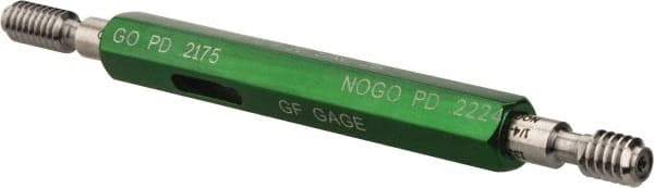 GF Gage - 1/4-20, Class 2B, Double End Plug Thread Go/No Go Gage - Hardened Tool Steel, Size 1 Handle Included - All Tool & Supply