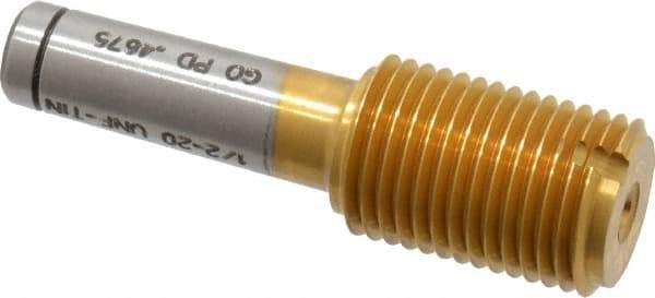 GF Gage - 1/2-20, Class 2B, 3B, Single End Plug Thread Go Gage - High Speed Steel, Size 2 Handle Not Included - All Tool & Supply