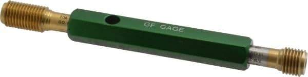 GF Gage - 7/16-20, Class 2B, Double End Plug Thread Go/No Go Gage - High Speed Steel, Size 2 Handle Included - All Tool & Supply