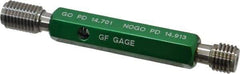 GF Gage - M16x2.00, Class 6H, Double End Plug Thread Go/No Go Gage - Hardened Tool Steel, Size 3 Handle Included - All Tool & Supply