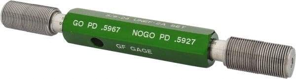 GF Gage - 5/8-24 Go/No Go Truncated Taperlock Thread Setting Plug Gage - Class 2A, Size 3 Handle, Steel - All Tool & Supply