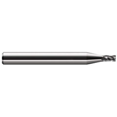 Harvey Tool - 0.013", 0.019" LOC, 1/8" Shank Diam, 1-1/2" OAL, 4 Flute Solid Carbide Square End Mill - Exact Industrial Supply