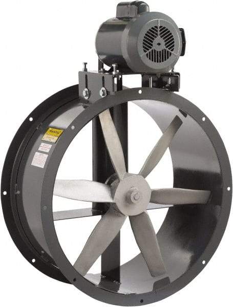 Americraft - 3/4 hp 12" TEFC Belt Drive Tube Axial Duct Fan - 2,044 CFM at 0 Static Pressure, 3,450 RPM, Single Phase - All Tool & Supply