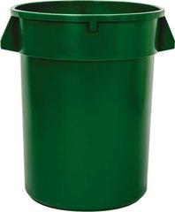 PRO-SOURCE - 32 Gal Green Round Trash Can - Polyethylene - All Tool & Supply