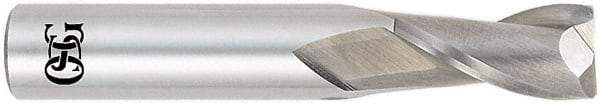 OSG - 3/8", 2 Flute, Single End, Solid Carbide, 0.045" Corner Radius End Mill - 2-1/2" OAL, 30° Helix, Right Hand Flute, 1" LOC, Right Hand Cut - All Tool & Supply