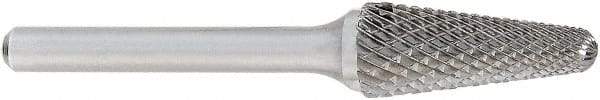 OSG - 1/2" Cut Diam, 1/4" Shank Diam, Taper Head Burr - Carbide, Radius End, 1-1/8" LOC, 6" OAL - All Tool & Supply