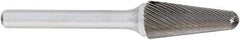 OSG - 3/4" Cut Diam, 1/4" Shank Diam, Cone Head Fluted Cut Burr - Carbide, Radius End, 1-1/2" LOC, 2" OAL - All Tool & Supply