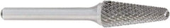 OSG - 1/2" Cut Diam, 1/4" Shank Diam, Cone Head Burr - Carbide, Radius End, 1-1/8" LOC, 2" OAL - All Tool & Supply