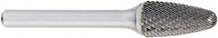 OSG - 3/4" Cut Diam, 1/4" Shank Diam, Tree with Radius Head Burr - Carbide, Radius End, 1-1/4" LOC, 2" OAL - All Tool & Supply