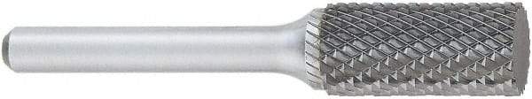 OSG - 1" Cut Diam, 1/4" Shank Diam, Cylinder Head Burr - Carbide, Flat End, 1" LOC, 2" OAL - All Tool & Supply