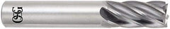 OSG - 9/16", 1-1/8" LOC, 9/16" Shank Diam, 3-1/2" OAL, 6 Flute, Solid Carbide Square End Mill - Single End, Uncoated, Spiral Flute, 30° Helix, Centercutting, Right Hand Cut, Right Hand Flute, Series 461 - All Tool & Supply