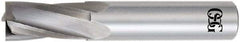 OSG - 9/16", 1-1/8" LOC, 9/16" Shank Diam, 3-1/2" OAL, 4 Flute, Solid Carbide Square End Mill - Single End, Uncoated, Spiral Flute, 15° Helix, Centercutting, Right Hand Cut, Right Hand Flute, Series 409 - All Tool & Supply