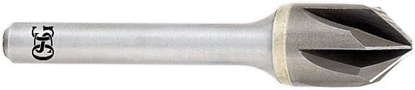 OSG - 5/8" Head Diam, 3/8" Shank Diam, Multi Flute 60° Solid Carbide Countersink - All Tool & Supply