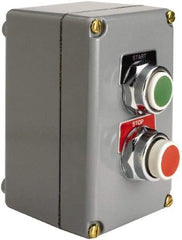 Square D - 2 Operator, Pushbutton Control Station - Start-Stop (Legend), Maintained Switch, NO/NC Contact, NEMA 1, 13, 3, 4 - All Tool & Supply