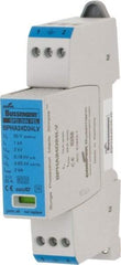 Cooper Bussmann - 2 Pole, 1 Phase, 1 kA Nominal Current, 90mm Long x 18mm Wide x 66mm Deep, Thermoplastic Hardwired Surge Protector - DIN Rail Mount, 24 VAC/VDC, 30 VAC/VDC Operating Voltage, 4 kA Surge Protection - All Tool & Supply