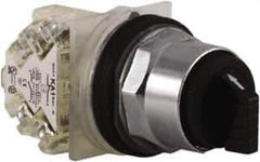 Square D - 30mm Mount Hole, 3 Position, Selector Switch Only - Black, Maintained (MA), Nonilluminated - All Tool & Supply