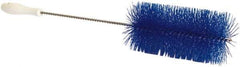 PRO-SOURCE - 1" Bristle Length, Plastic Food Service Brush - 6-1/2" Long x 2" Wide Head, 21" OAL, Blue, Wire Block - All Tool & Supply