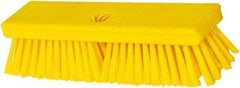 PRO-SOURCE - 1-3/4" Bristle Length, Polypropylene Food Service Brush - 10" Long x 2-1/2" Wide Head, Yellow, Foam Block - All Tool & Supply