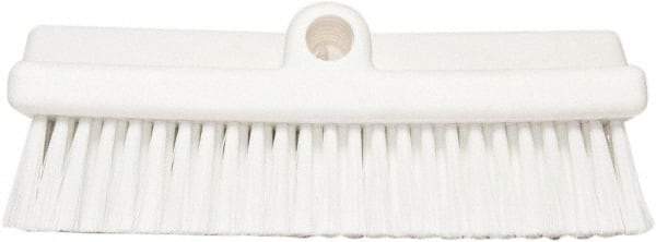 PRO-SOURCE - 1-3/4" Bristle Length, Polypropylene Food Service Brush - 10" Long x 5" Wide Head, 20" OAL, Long Handle, White, Foam Block - All Tool & Supply