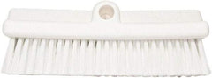 PRO-SOURCE - 1-3/4" Bristle Length, Polypropylene Food Service Brush - 10" Long x 5" Wide Head, 20" OAL, Long Handle, White, Foam Block - All Tool & Supply