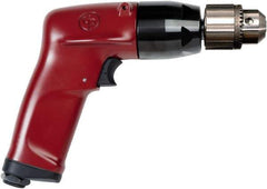 Chicago Pneumatic - 3/8" Keyed Chuck - Pistol Grip Handle, 6,000 RPM, 4.5 LPS, 7.45 CFM, 1 hp, 90 psi - All Tool & Supply