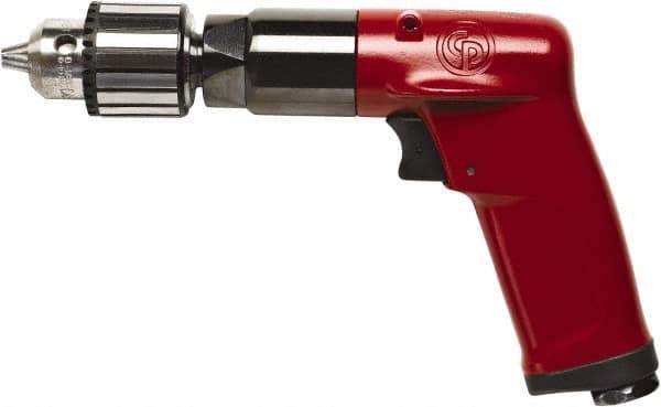 Chicago Pneumatic - 3/8" Keyed Chuck - Pistol Grip Handle, 500 RPM, 2.25 LPS, 4.75 CFM, 0.5 hp, 90 psi - All Tool & Supply