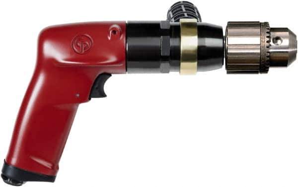 Chicago Pneumatic - 1/2" Keyed Chuck - Pistol Grip Handle, 900 RPM, 4.5 LPS, 7.45 CFM, 1 hp, 90 psi - All Tool & Supply