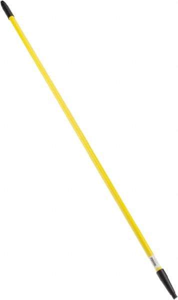 PRO-SOURCE - 60 x 1-1/4" Fiberglass Handle for Floor Squeegees & Push Brooms - Threaded Connection, Yellow - All Tool & Supply