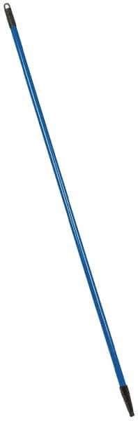 PRO-SOURCE - 60 x 1-1/4" Fiberglass Handle for Floor Squeegees & Push Brooms - Threaded Connection, Blue - All Tool & Supply