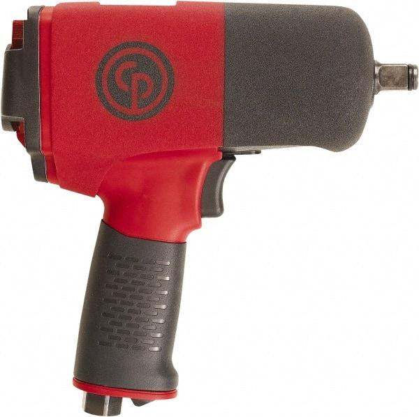 Chicago Pneumatic - 1/2" Drive, 9,000 RPM, 701 Ft/Lb Torque Impact Wrench - Pistol Grip Handle, 25.4 CFM, 90 psi, 1/4" NPT Inlet - All Tool & Supply