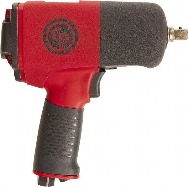 Chicago Pneumatic - 1/2" Drive, 9,000 RPM, 701 Ft/Lb Torque Impact Wrench - Pistol Grip Handle, 25.4 CFM, 90 psi, 1/4" NPT Inlet - All Tool & Supply