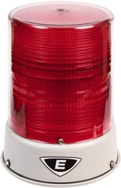 Edwards Signaling - 120 VAC, 4X NEMA Rated, LED, Red, Flashing, Steady Light - 65 Flashes per min, 3/4 Inch Pipe, 6-1/2 Inch Diameter, 8 Inch High, IP66 Ingress Rating, Pipe Mount - All Tool & Supply