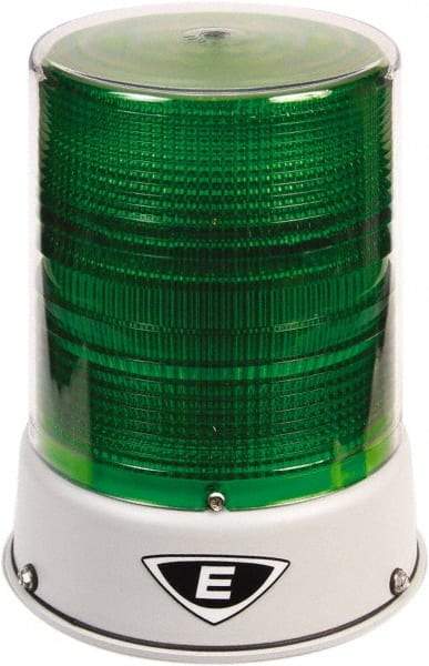 Edwards Signaling - 120 VAC, 4X NEMA Rated, LED, Green, Flashing, Steady Light - 65 Flashes per min, 3/4 Inch Pipe, 6-1/2 Inch Diameter, 8 Inch High, IP66 Ingress Rating, Pipe Mount - All Tool & Supply