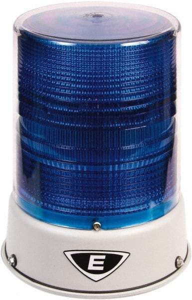 Edwards Signaling - 120 VAC, 4X NEMA Rated, LED, Blue, Flashing, Steady Light - 65 Flashes per min, 3/4 Inch Pipe, 6-1/2 Inch Diameter, 8 Inch High, IP66 Ingress Rating, Pipe Mount - All Tool & Supply