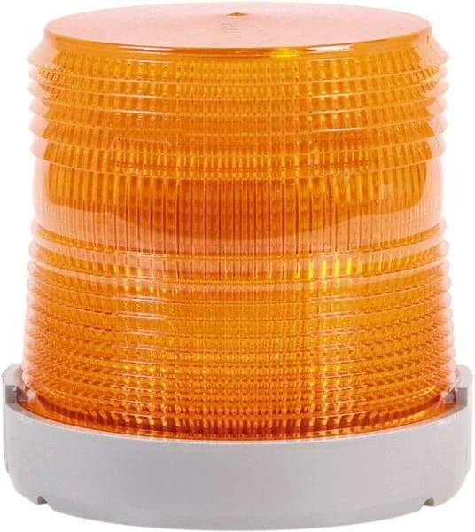 Edwards Signaling - 24 VDC, 4X NEMA Rated, LED, Amber, Flashing, Steady Light - 65 Flashes per min, 1/2 Inch Pipe, 4-9/32 Inch Diameter, 4-7/32 Inch High, Panel Mount, Pipe Mount - All Tool & Supply