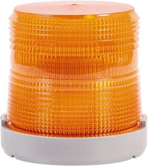 Edwards Signaling - 24 VDC, 4X NEMA Rated, LED, Amber, Flashing, Steady Light - 65 Flashes per min, 1/2 Inch Pipe, 4-9/32 Inch Diameter, 4-7/32 Inch High, Panel Mount, Pipe Mount - All Tool & Supply