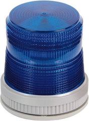 Edwards Signaling - 120 VAC, 4X NEMA Rated, LED, Blue, Flashing, Steady Light - 65 Flashes per min, 3/4 Inch Pipe, 3-3/4 Inch Diameter, 4-3/4 Inch High, Panel Mount, Pipe Mount, Wall Mount - All Tool & Supply