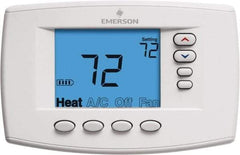 White-Rodgers - 45 to 99°F, 4 Heat, 2 Cool, Premium Residential Digital 7 Day Programmable Universal Multi-Stage or Heat Pump Thermostat - 0 to 30 Volts, Horizontal Mount, Electronic Contacts Switch - All Tool & Supply