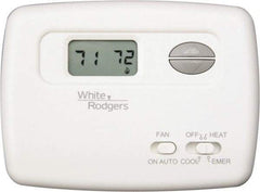 White-Rodgers - 45 to 90°F, 2 Heat, 1 Cool, Digital Nonprogrammable Heat Pump Thermostat - 20 to 30 Volts, Horizontal Mount, Hardwire Switch - All Tool & Supply