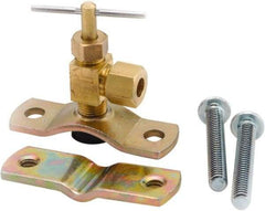 ANDERSON METALS - 1/4" Pipe, Angled Metal Seat Needle Valve - Brass Seal, Compression x Saddle Valve Ends, Lead Free Brass Valve, 150 Max psi - All Tool & Supply