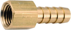 ANDERSON METALS - 1/4 NPT Thread Hose Barb x Female NPT Connector - 3/16" ID Hose, Lead Free Brass - All Tool & Supply