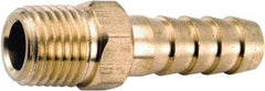 ANDERSON METALS - 1/2 NPT Thread Hose Barb x Male NPT Connector - 1/2" ID Hose, Lead Free Brass - All Tool & Supply