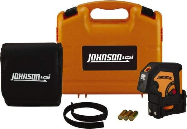 Johnson Level & Tool - 2 Beam 100' (Interior) Max Range Self Leveling Dot Laser Level - Red Beam, 1/8" at 50' Accuracy, 9-1/2" Long x 1" Wide x 2-1/4" High, Battery Included - All Tool & Supply