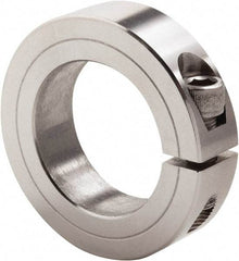 Climax Metal Products - 3-7/16" Bore, Stainless Steel, One Piece Clamp Collar - 4-3/4" Outside Diam, 7/8" Wide - All Tool & Supply