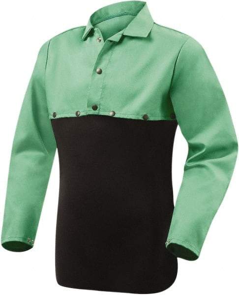 Steiner - Size M, Flame Resistant, Cape Sleeves - Cotton, 9 oz, Green - All Tool & Supply